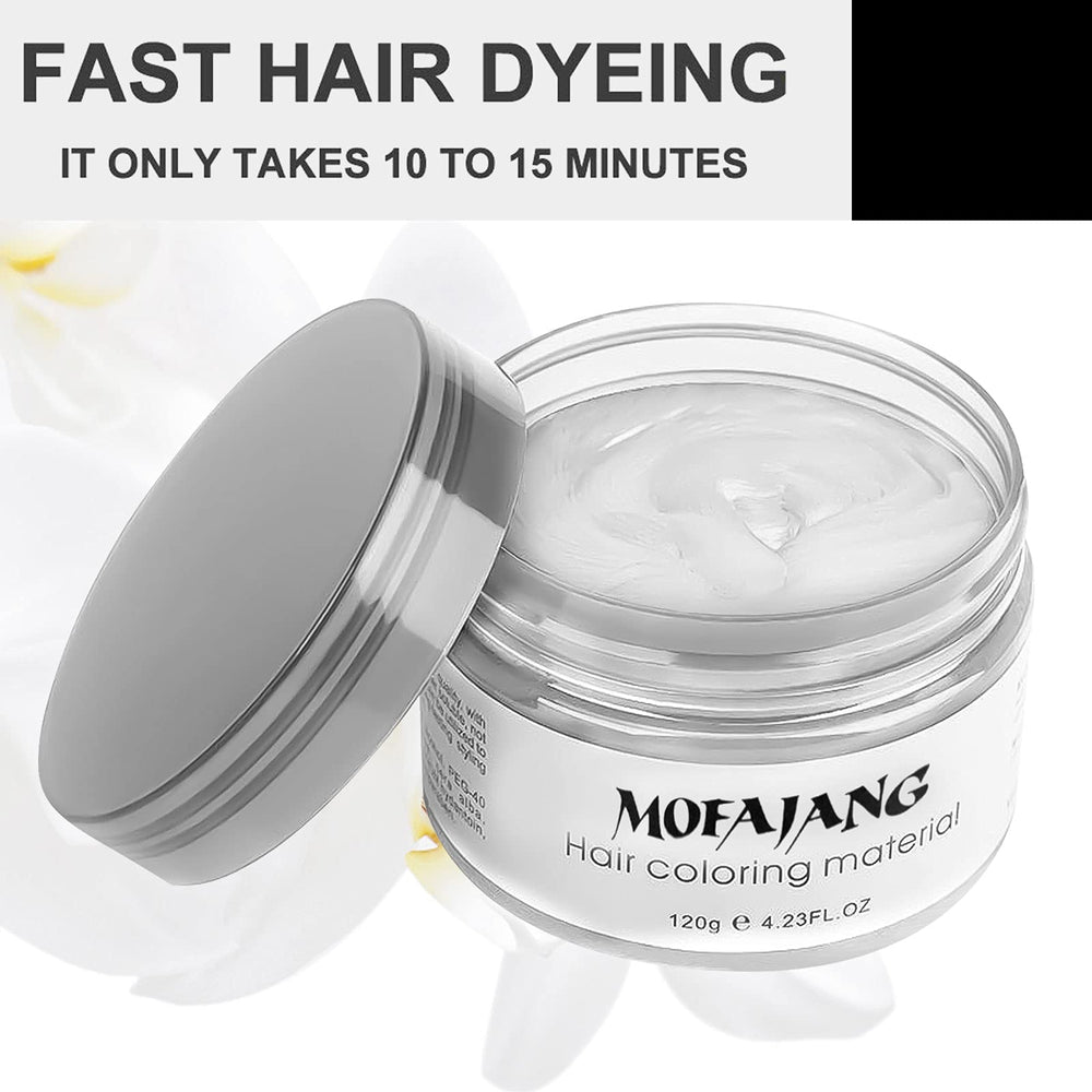 EFLY Hair Wax Color White texture close-up shows creamy, moldable consistency for sculpting.
