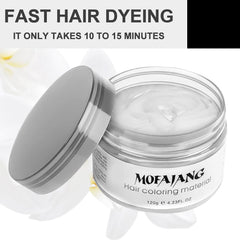 EFLY Hair Wax Color White texture close-up shows creamy, moldable consistency for sculpting.