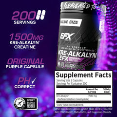 EFX Kre-Alkalyn EFX capsules close-up highlighting convenient pill format