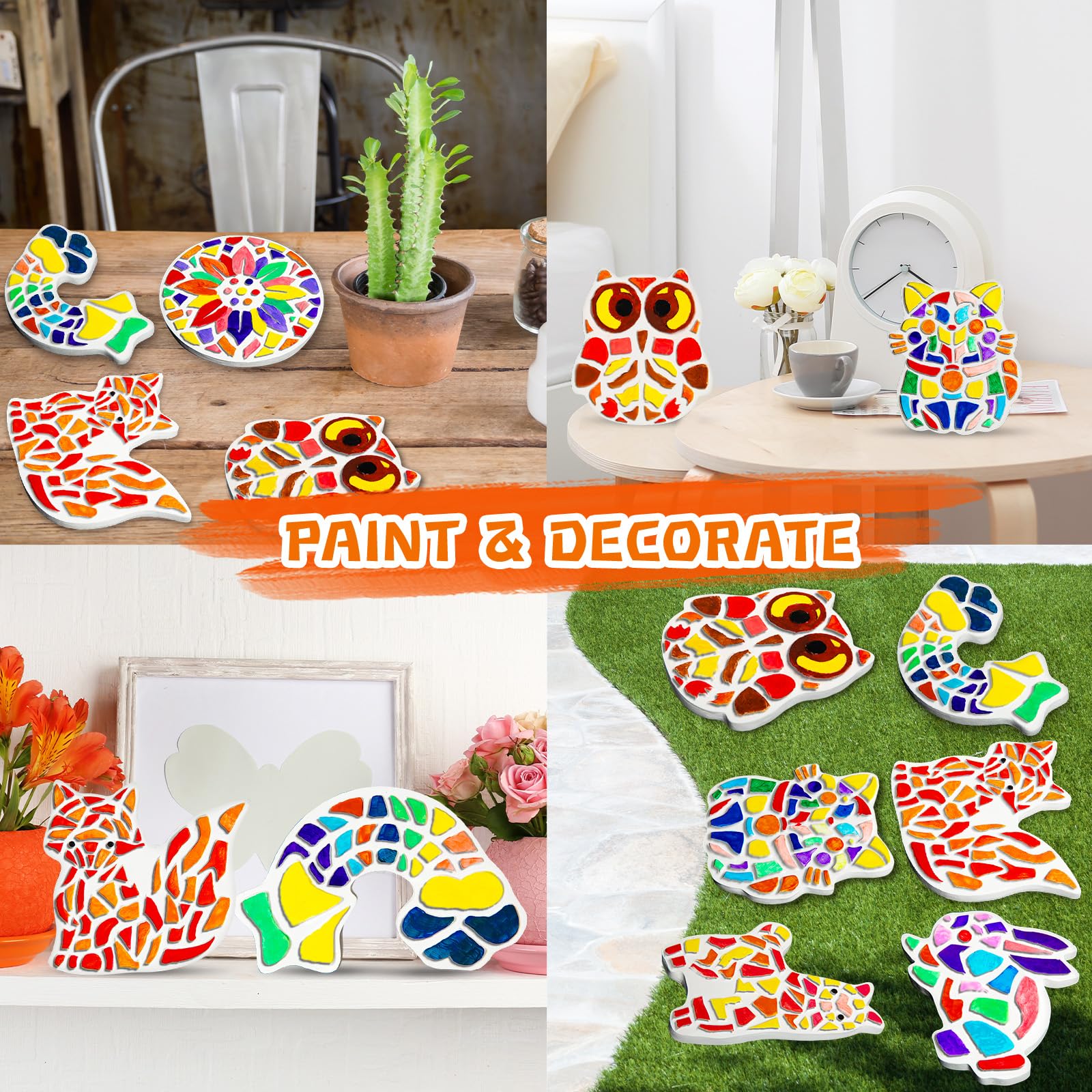 EggSun owl stepping stone suitable as indoor keepsake or outdoor decor