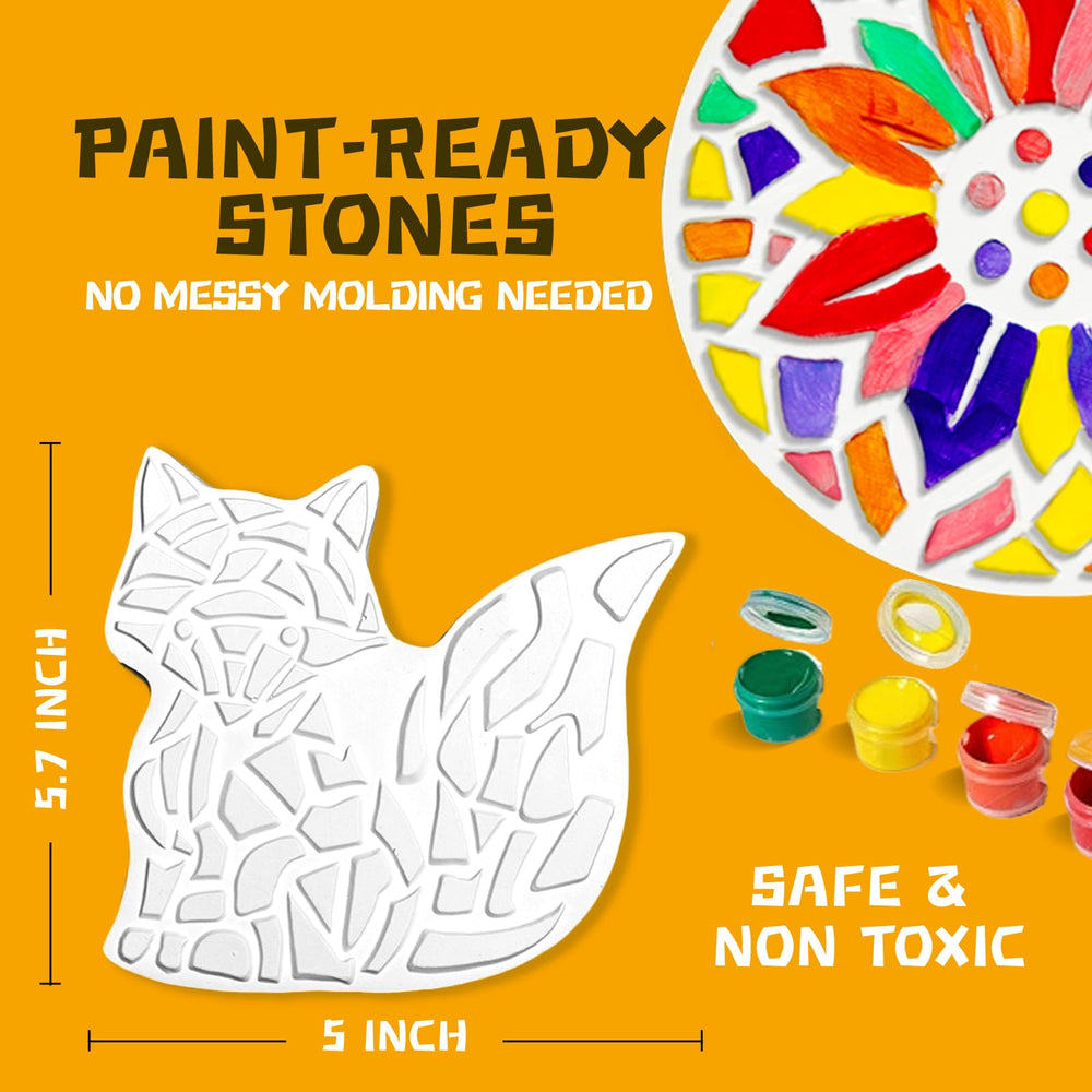 EggSun rainbow stepping stone bright colors for indoor or outdoor display