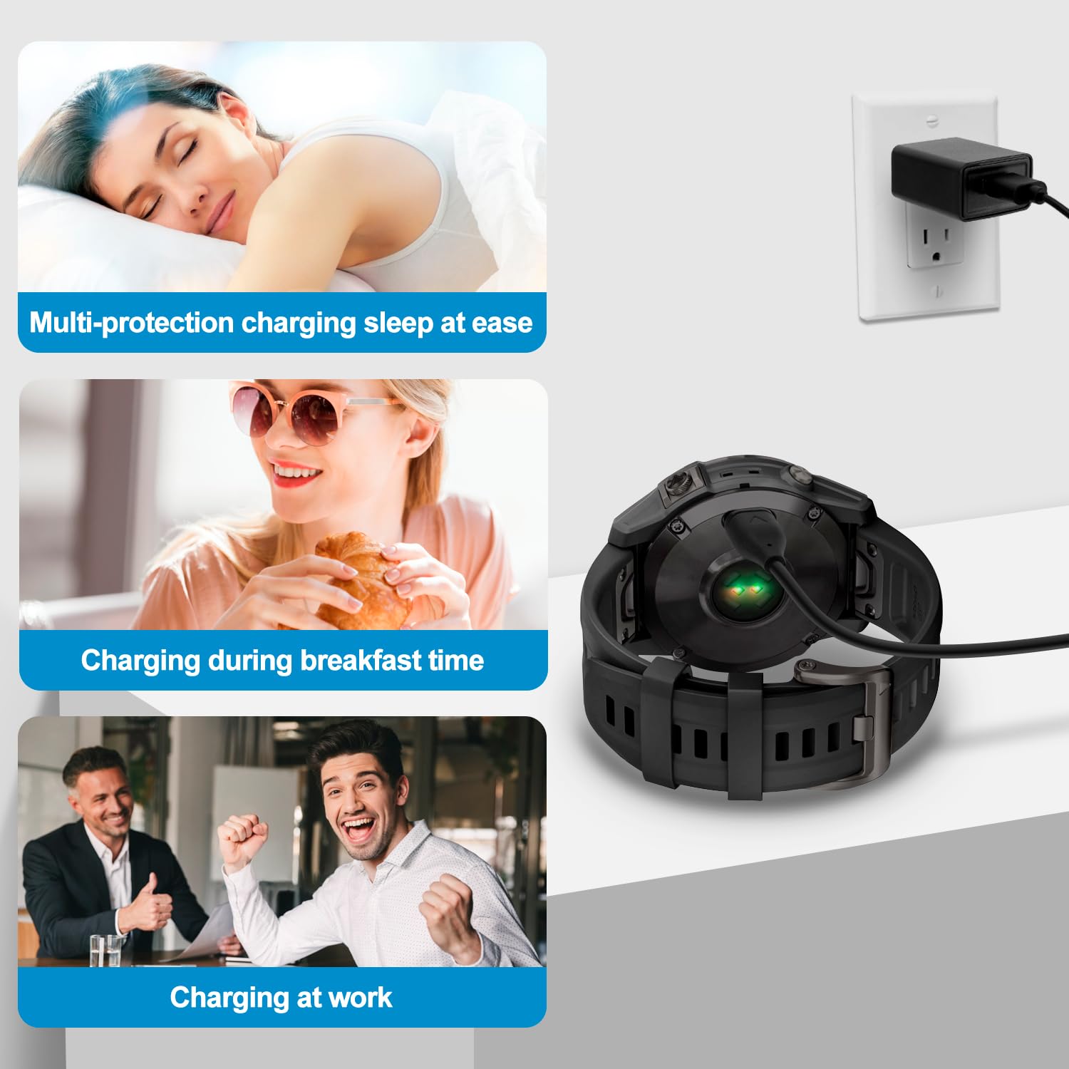 EGK USB-C charging cable plugged into a USB port for convenient charging.