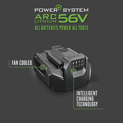 Battery installed in an EGO tool for a compact, tool-ready setup