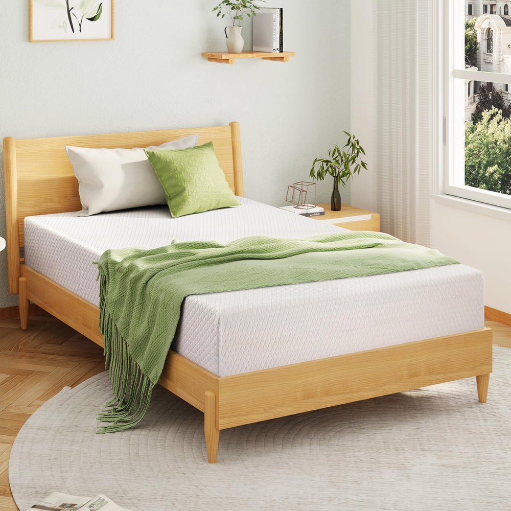EGOHOME 5in full-size kids mattress top view, ideal for safe, space-saving children's sleep.