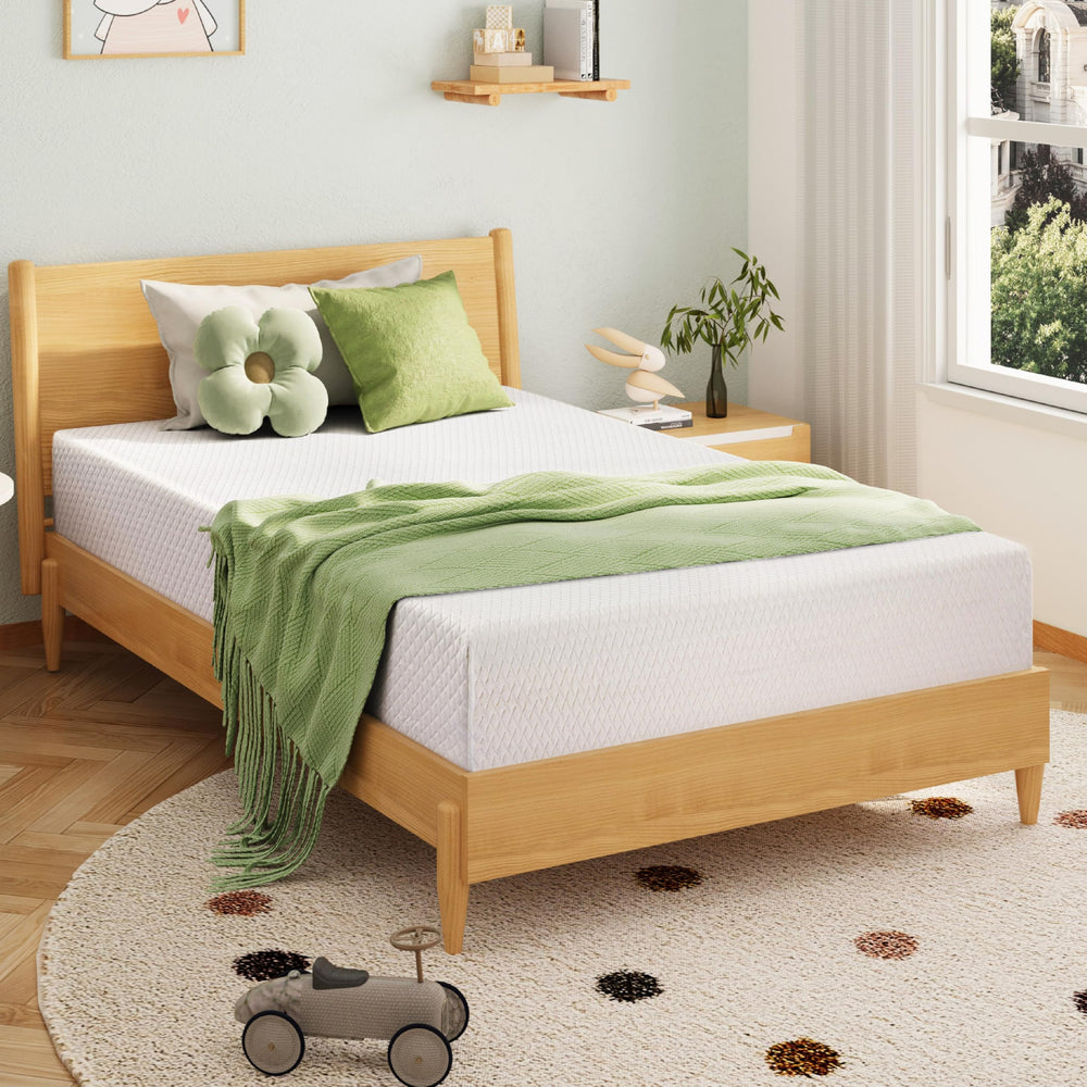EGOHOME 8-inch twin mattress showing balanced support and pressure relief.