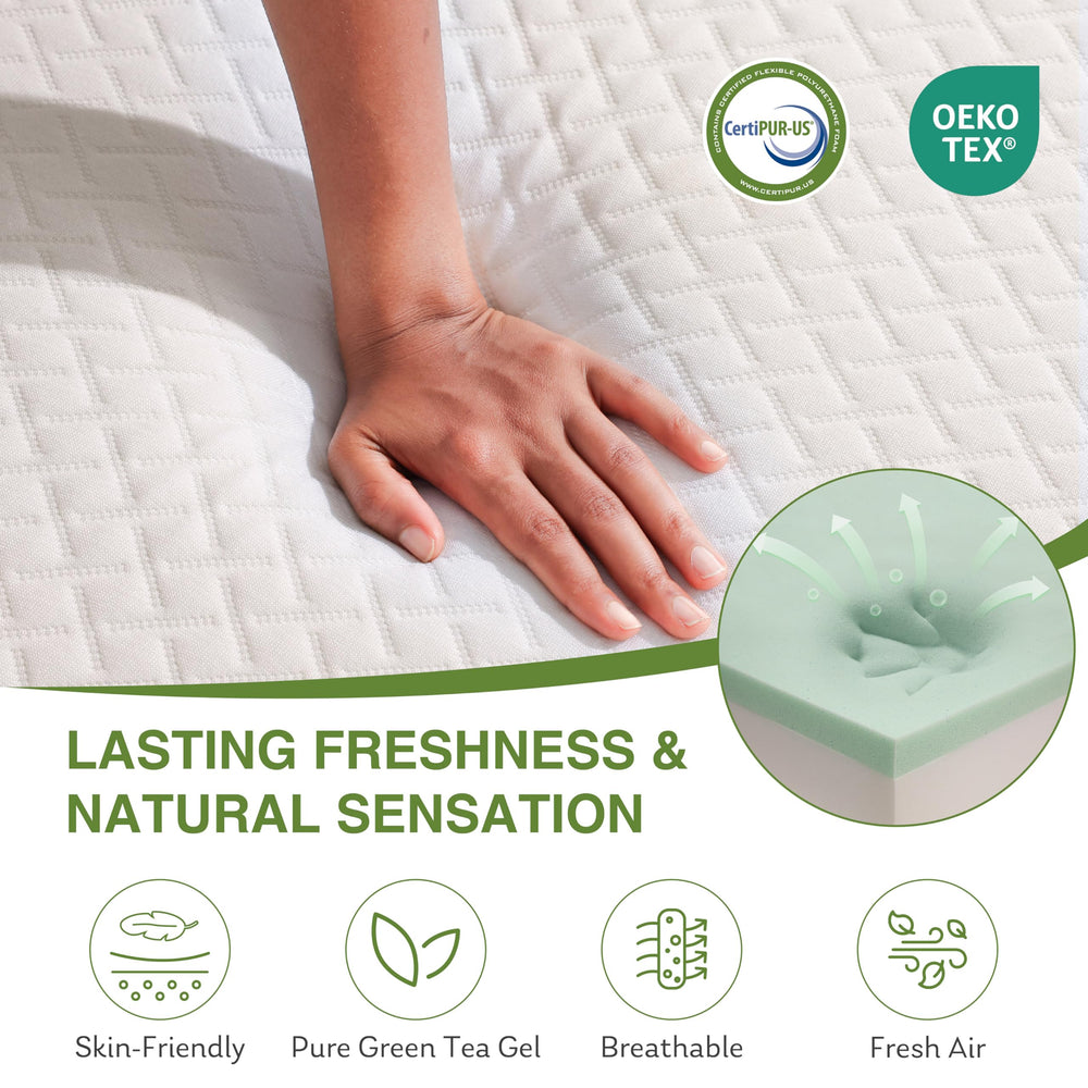 EGOHOME Certipur-US foam label indicating safety and quality.