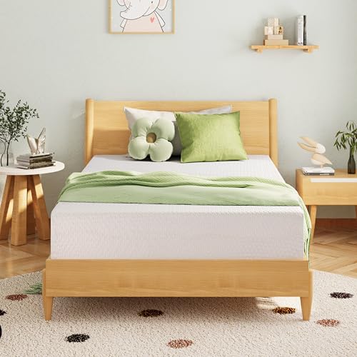 EGOHOME kids mattress side view showing contour fit for spine alignment.