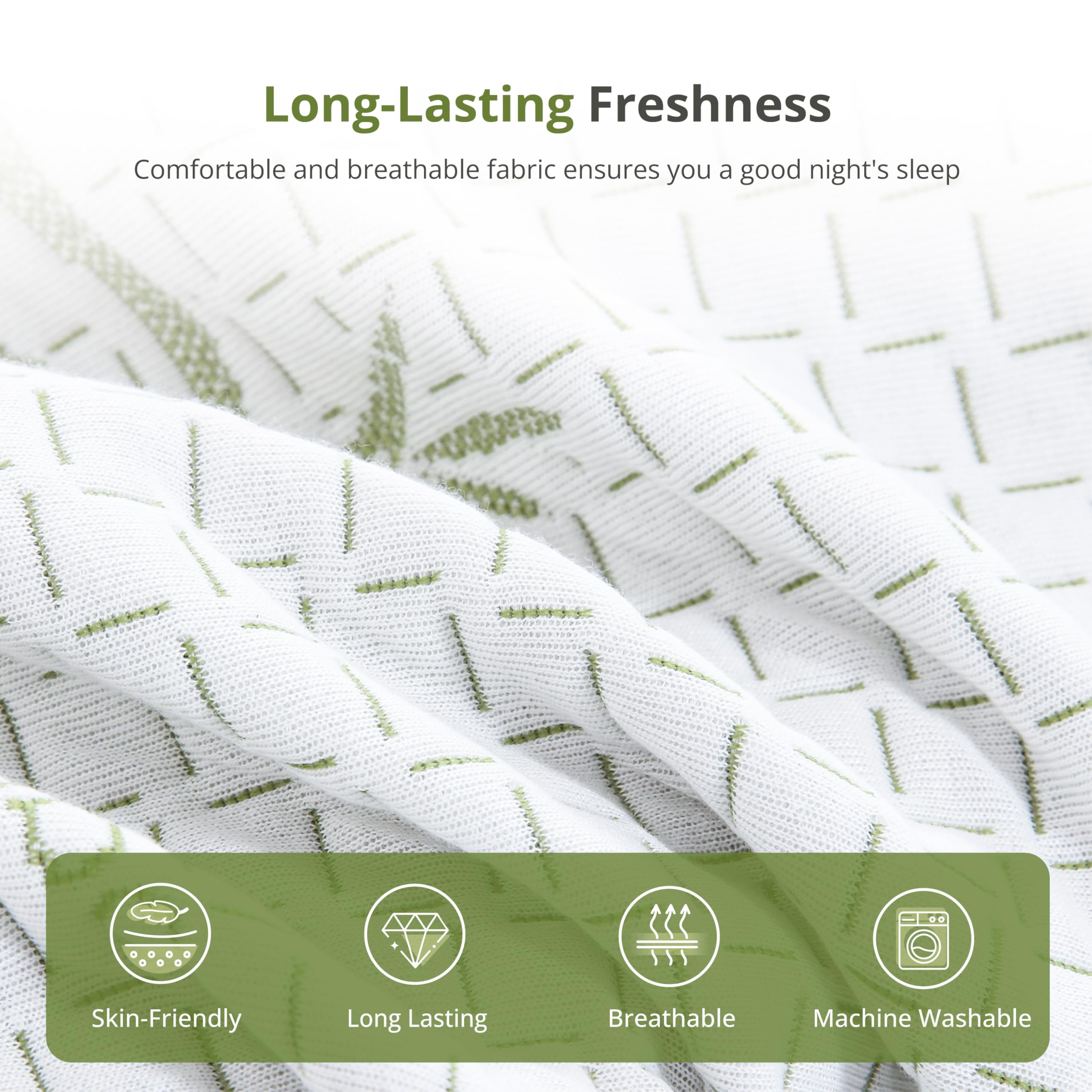 EGOHOME removable jacquard cover for easy cleaning and freshness.