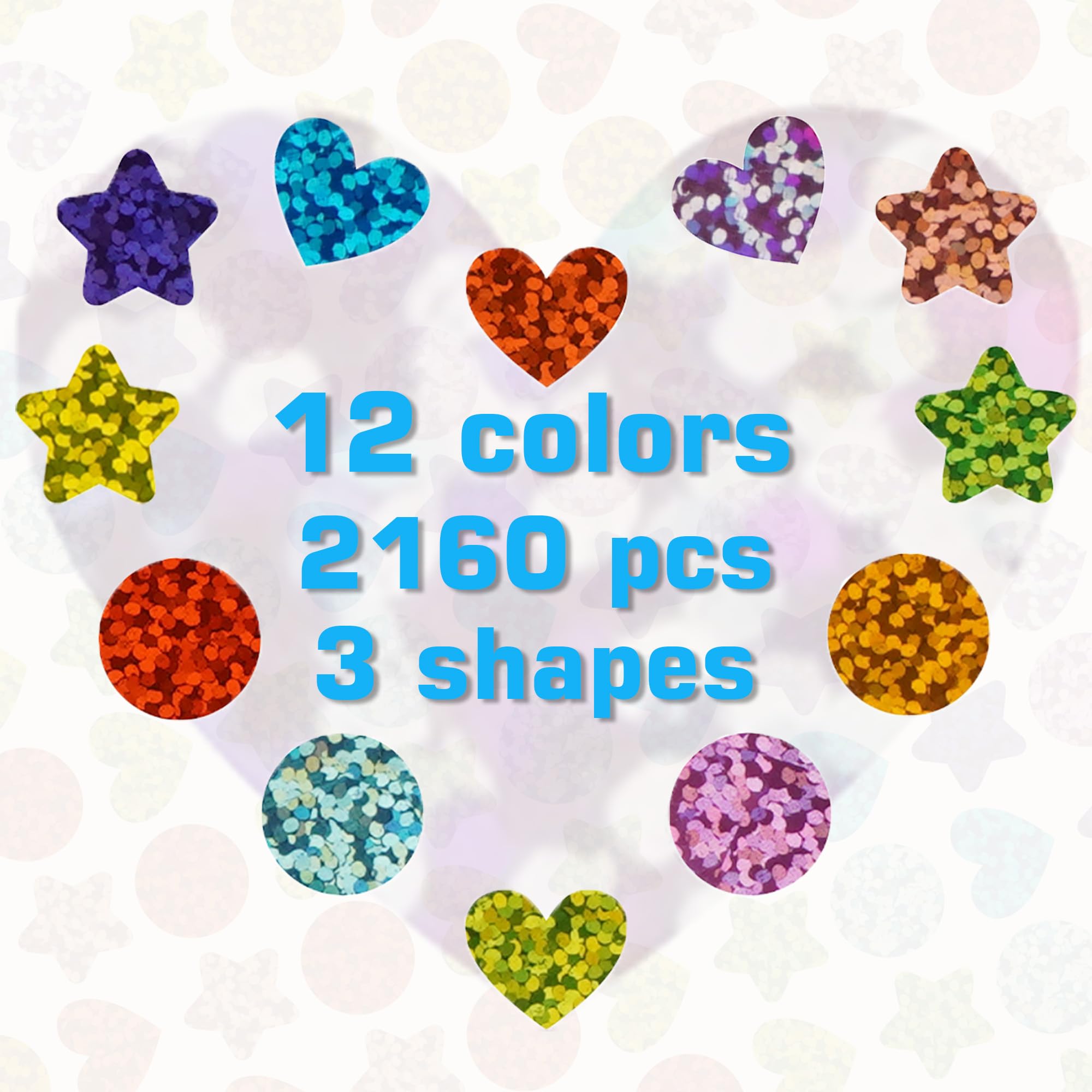 EgretLFsail holographic dot sticker rainbow for notebooks and charts