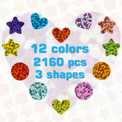 EgretLFsail holographic dot sticker rainbow for notebooks and charts
