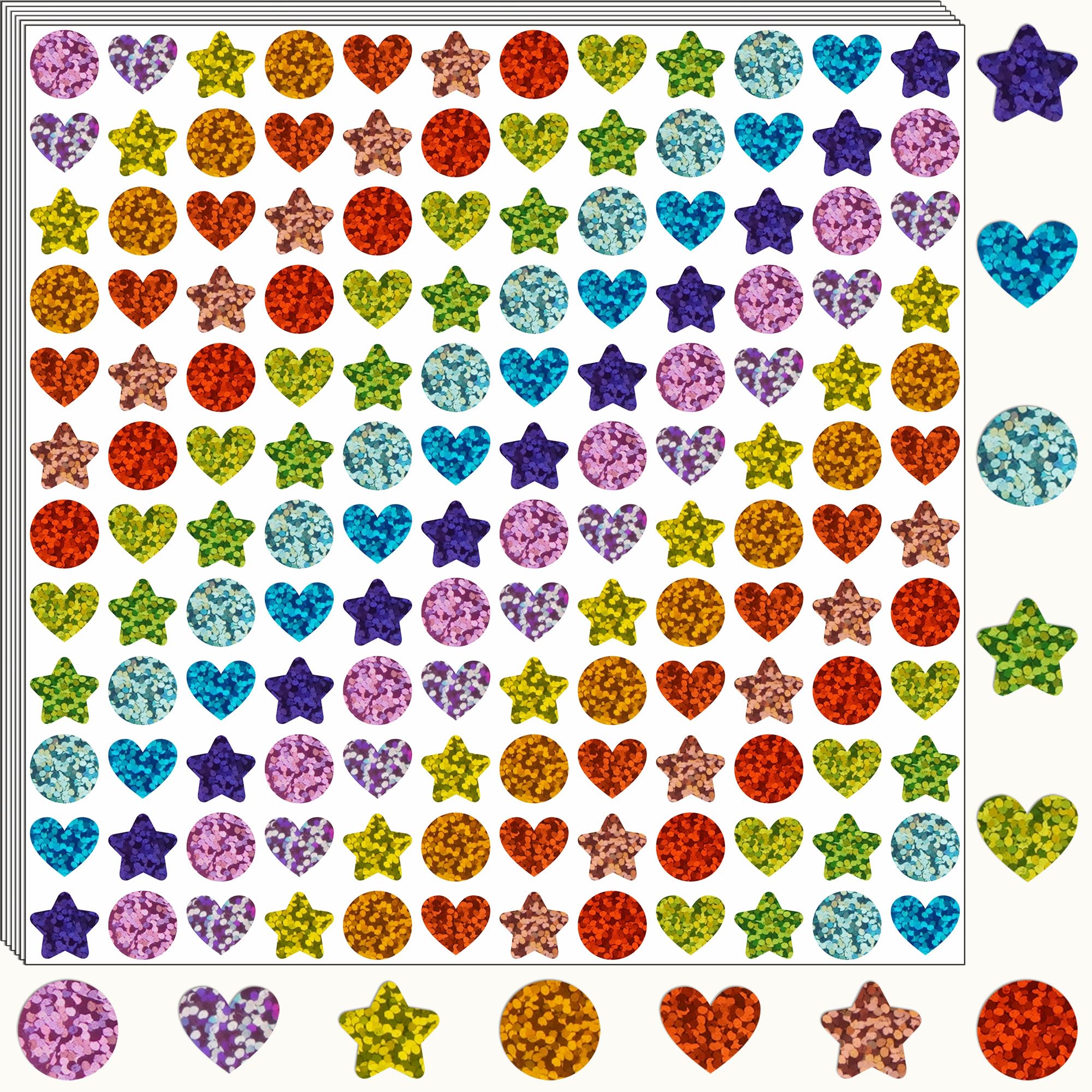 EgretLFsail holographic star sticker in rainbow colors for classroom rewards