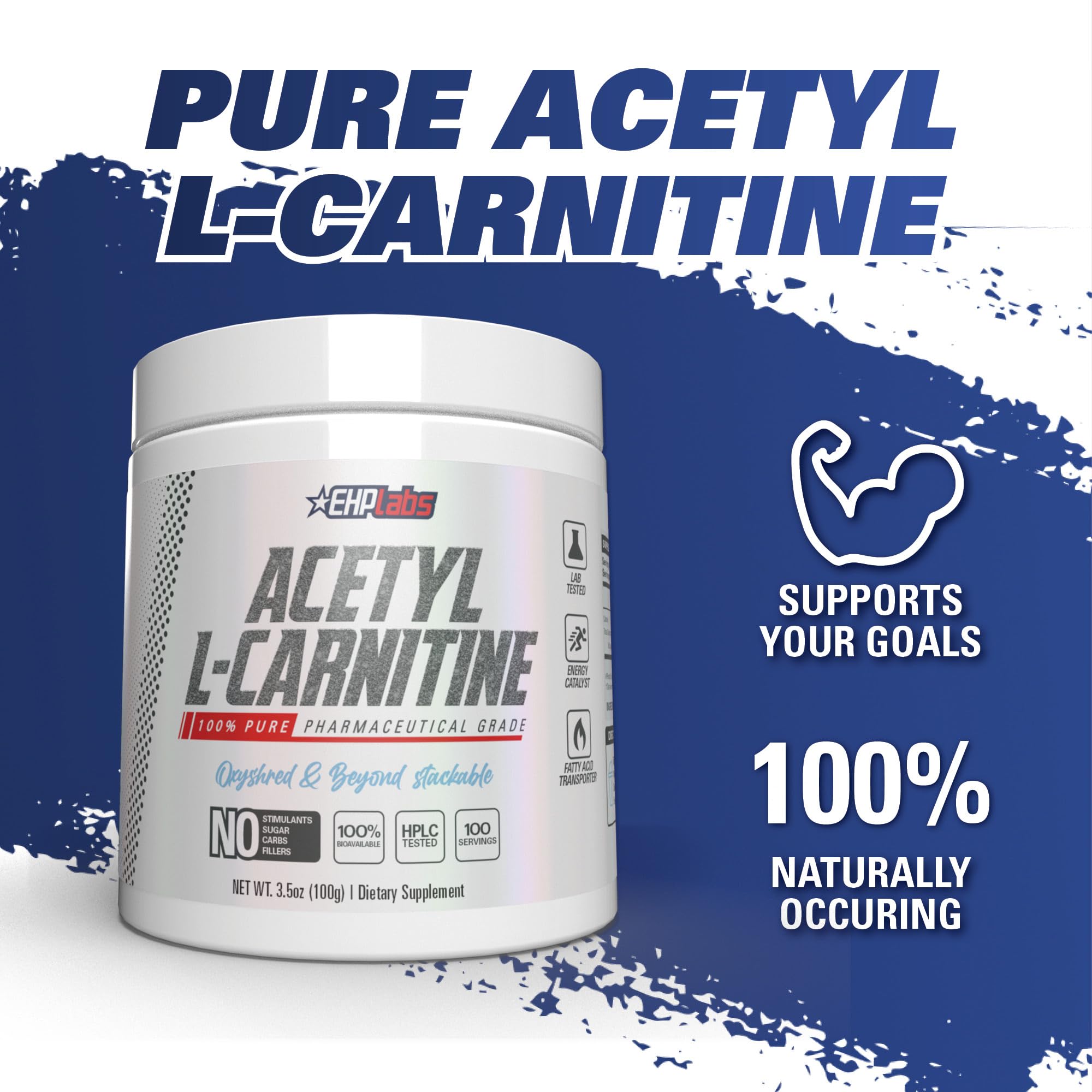 EHP Labs Acetyl L Carnitine powder dissolves easily in water or juice