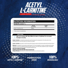 EHP Labs Acetyl L Carnitine powder scoop ready for easy, measured servings