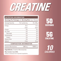CREA-8 unflavored powder pour showing easy dissolution into beverages.