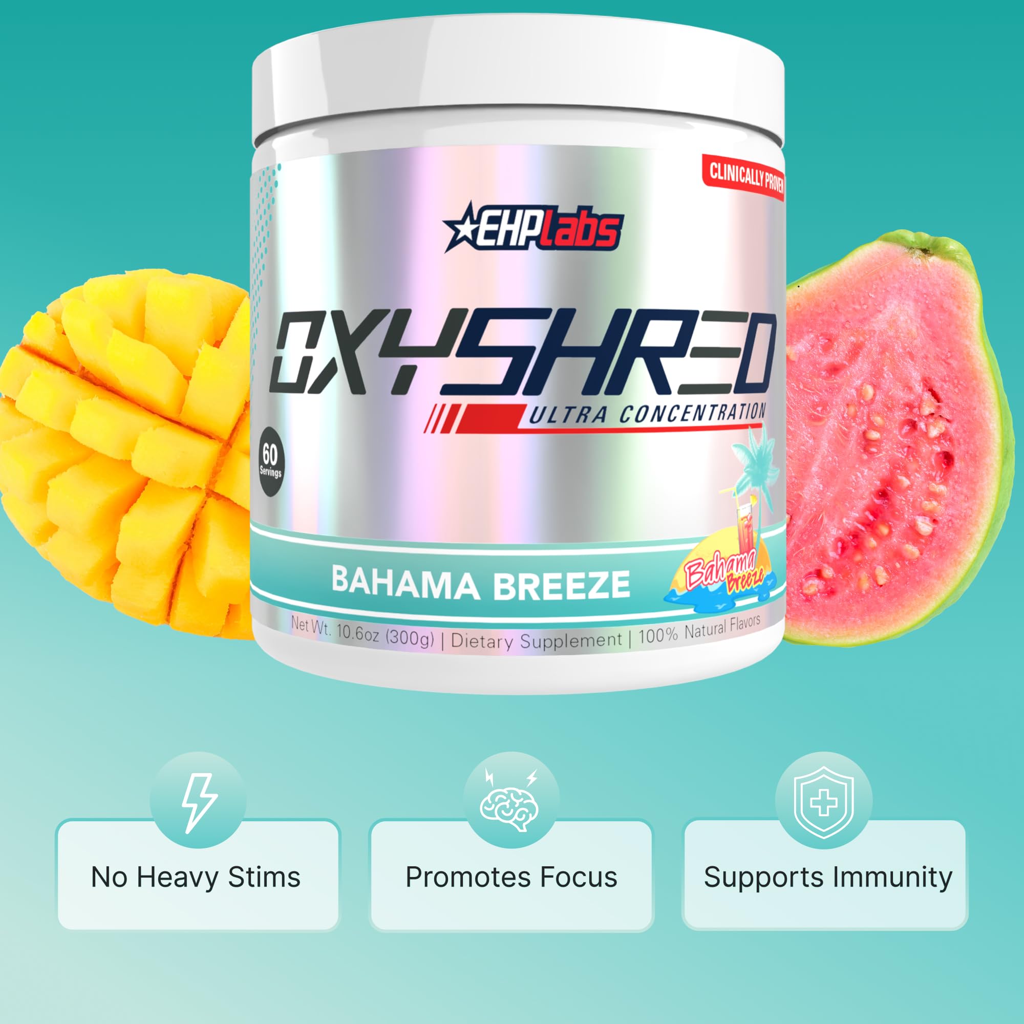 EHP Labs OxyShred with acetyl L-carnitine signaling energy support.