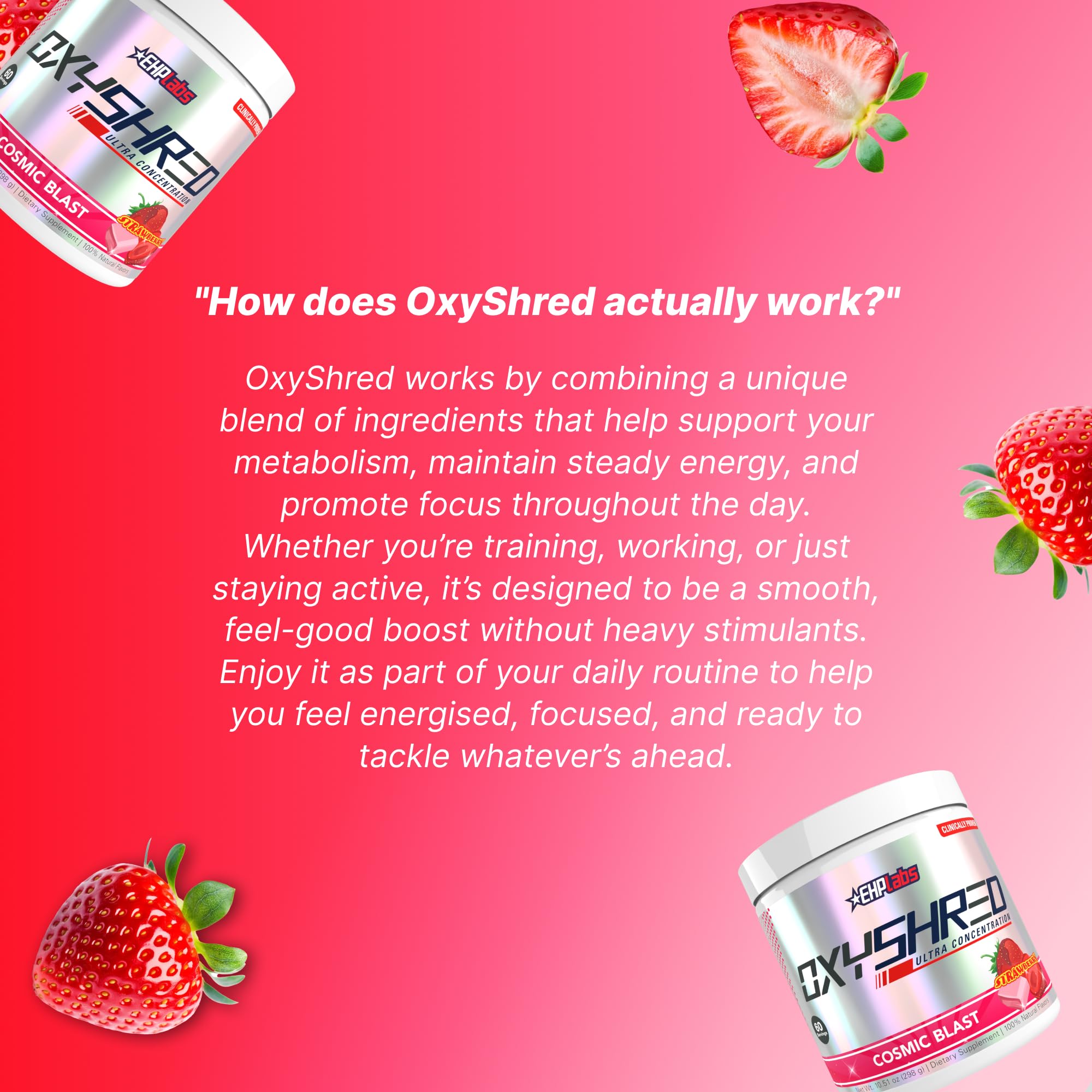 EHP Labs OxyShred Acetyl L-Carnitine powder supports workout performance.