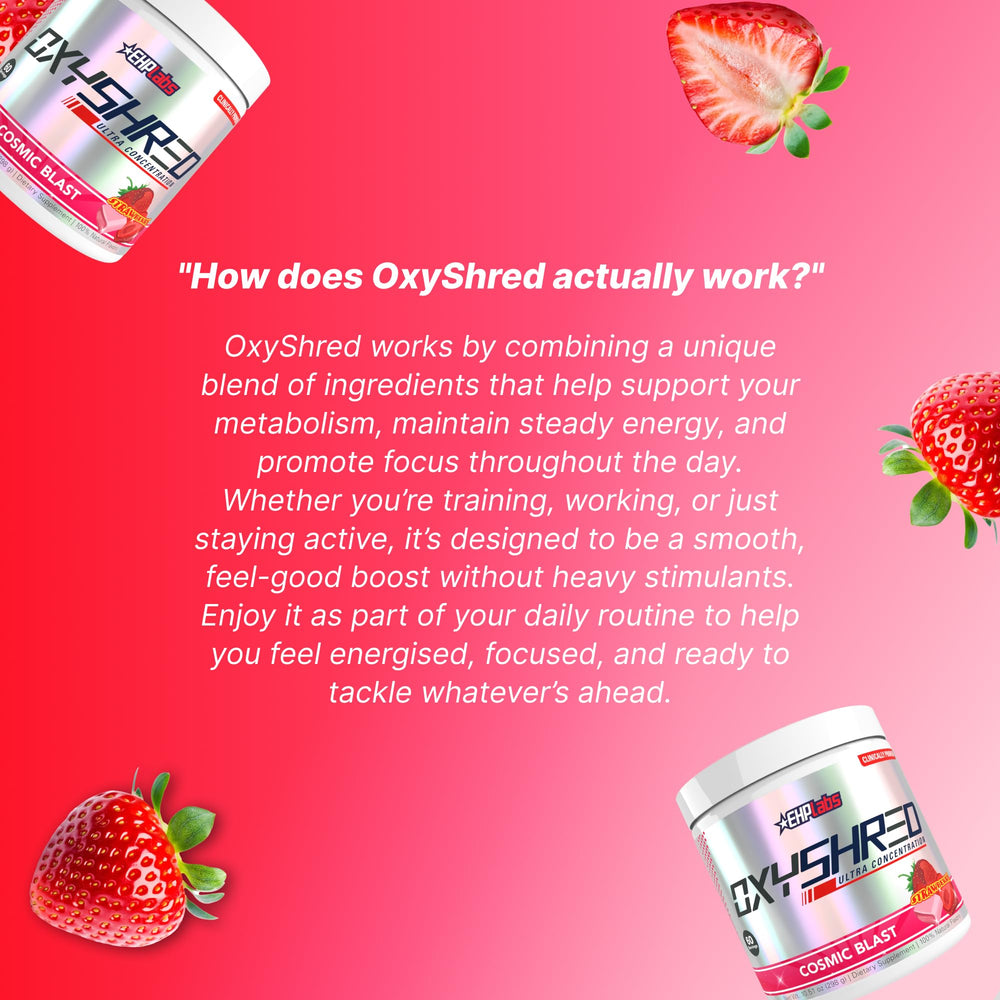EHP Labs OxyShred Acetyl L-Carnitine powder supports workout performance.