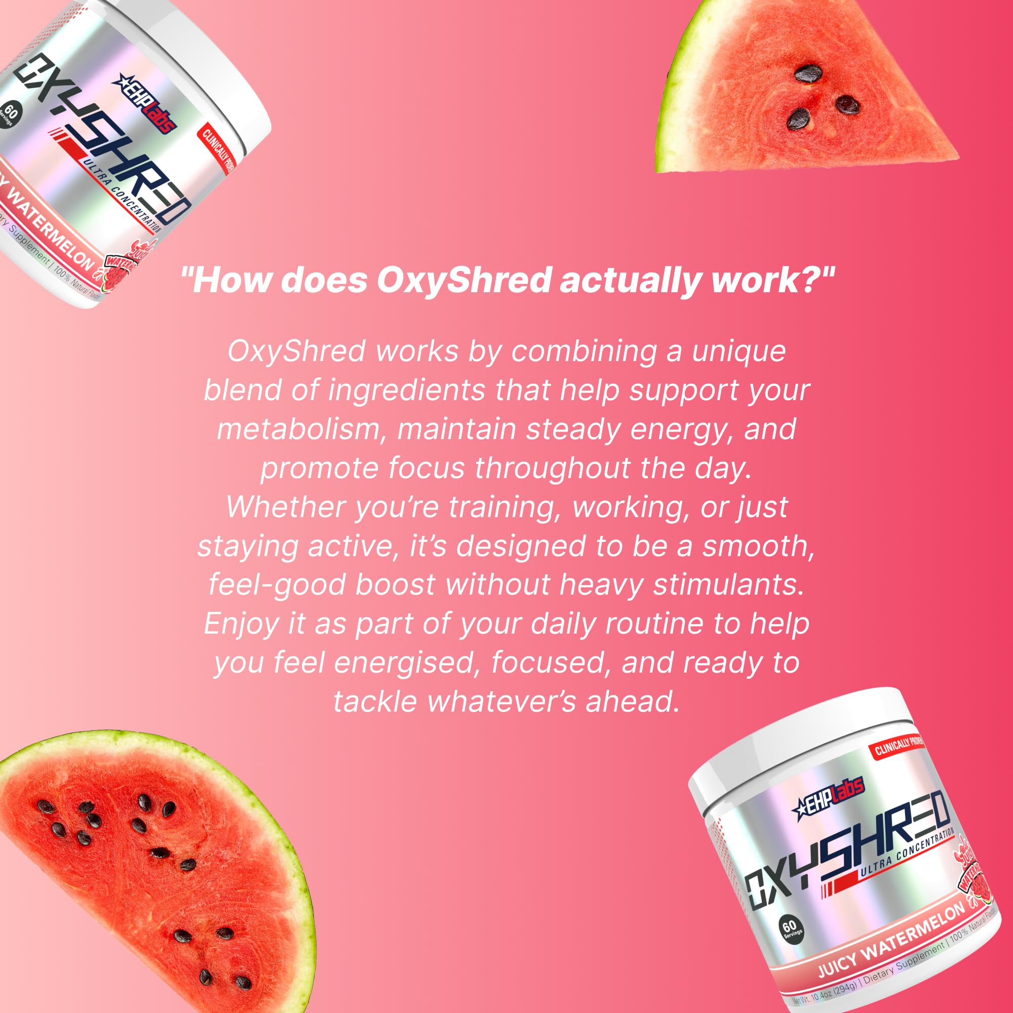 Acetyl L Carnitine portion boosts energy in OxyShred