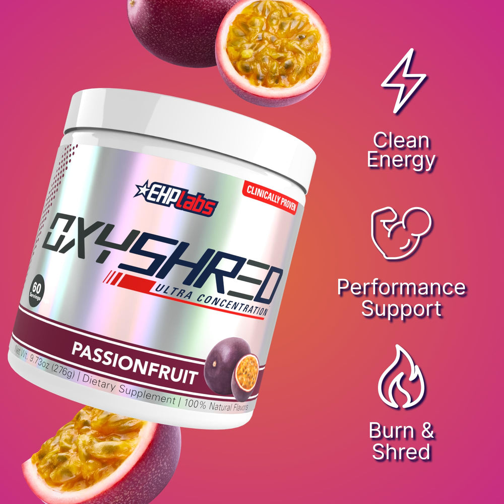 EHP Labs OxyShred green coffee bean extract label spotlight.