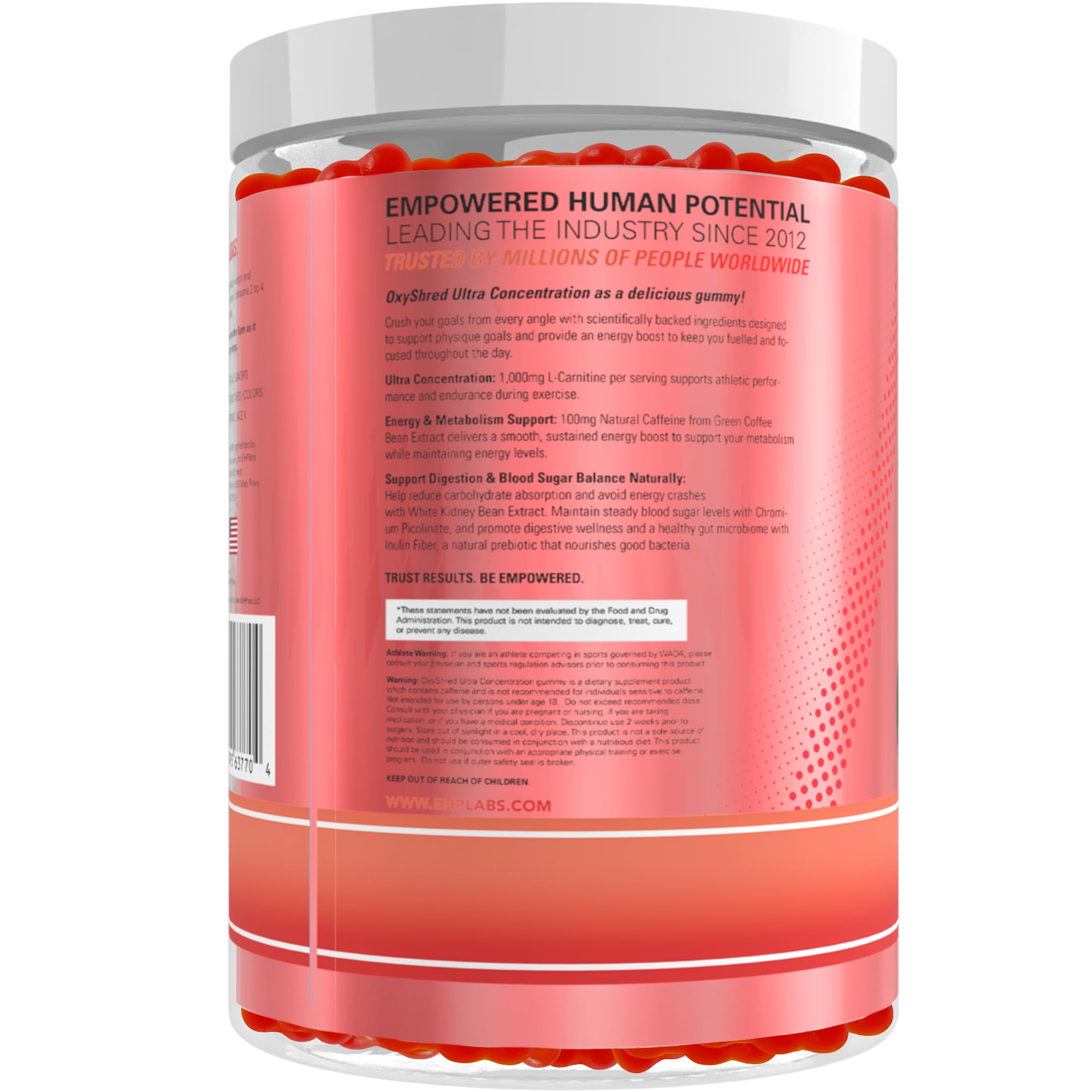 EHP Labs OxyShred Gummies soft chewy texture invites daily energy rituals.