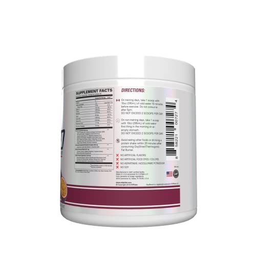 EHP Labs OxyShred passionfruit powder dissolving in glass for taste.