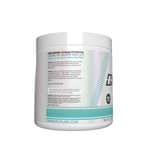 EHP Labs OxyShred spoon dissolving powder showing quick mix.