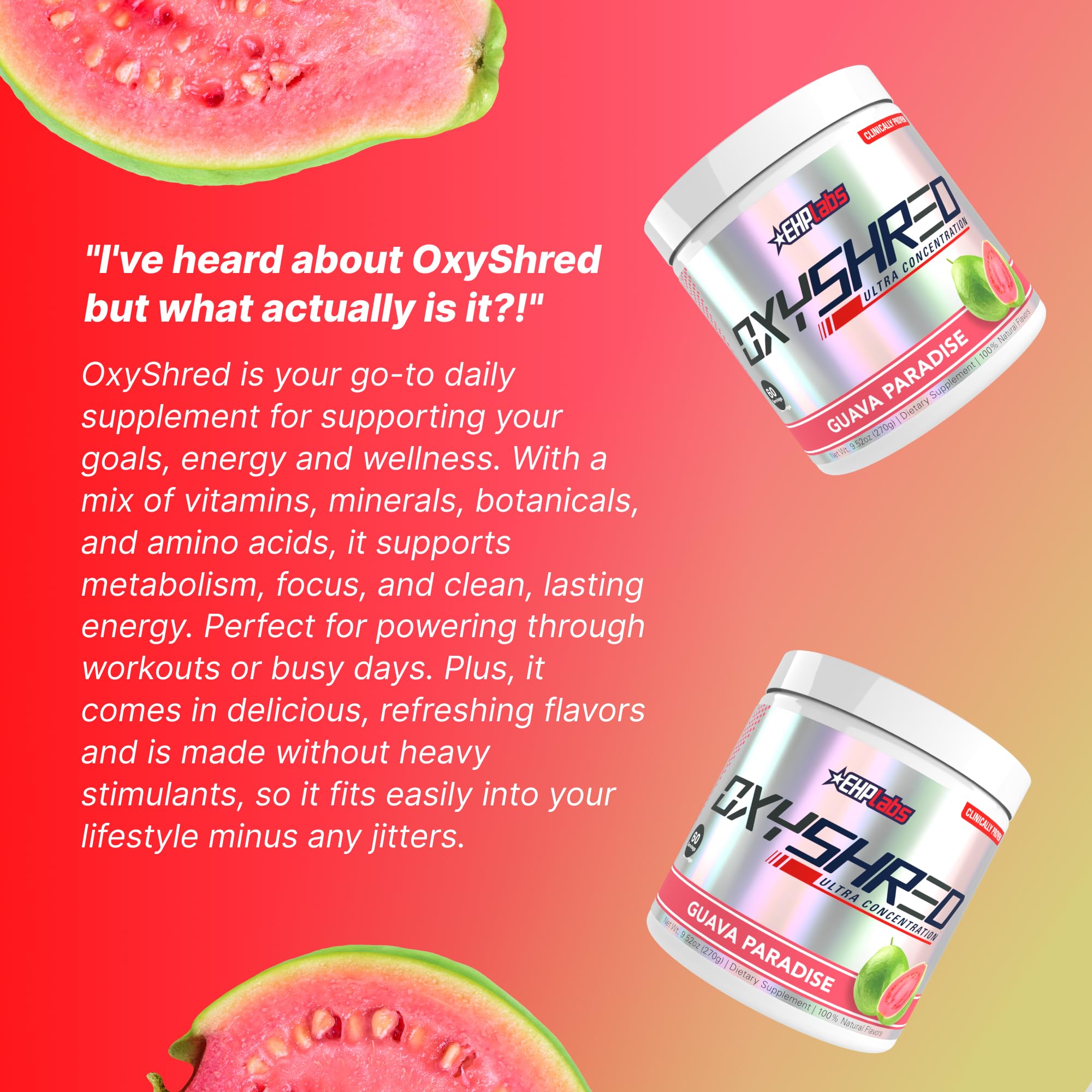 EHP Labs OxyShred Acetyl L Carnitine bottle focus for endurance energy