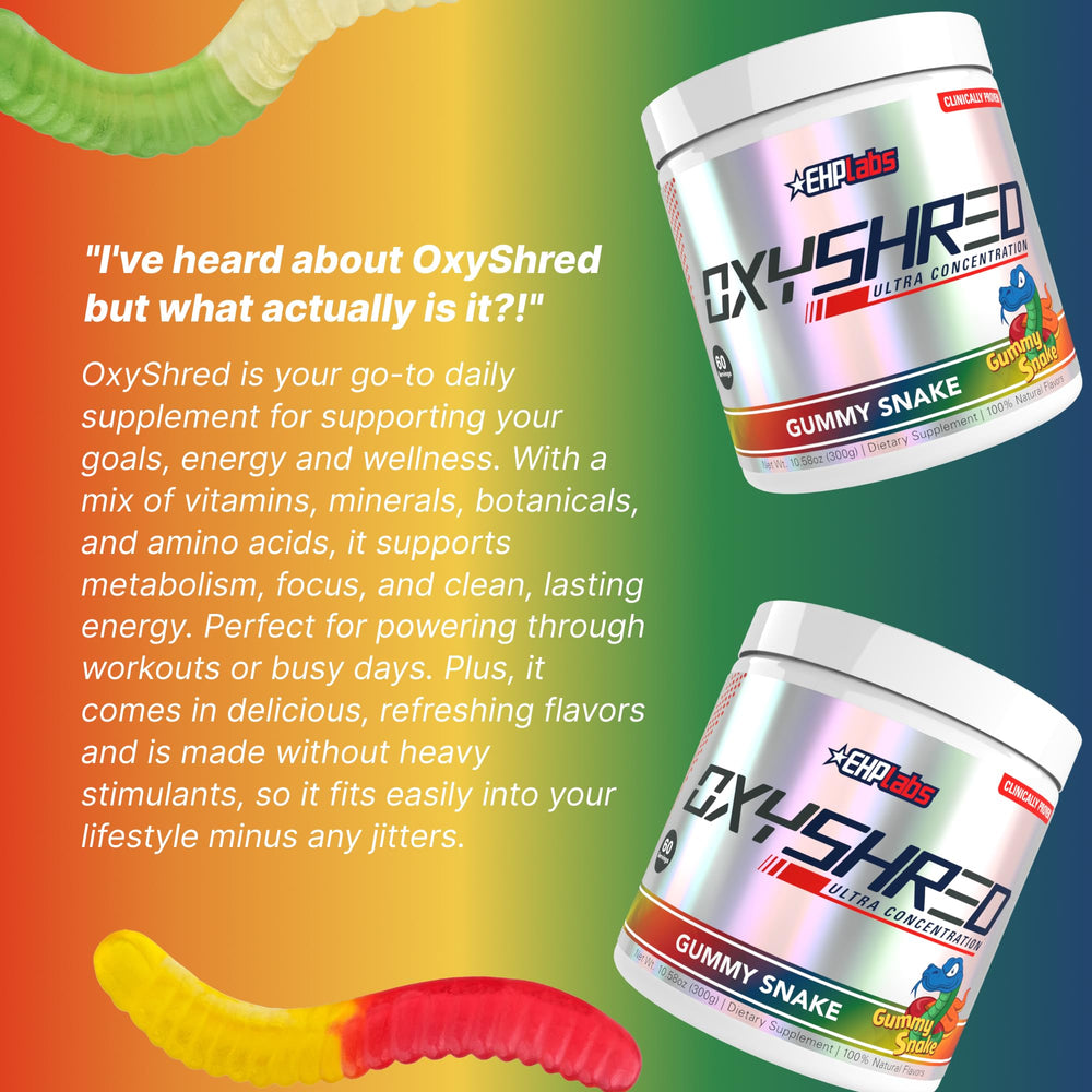 EHP Labs OxyShred green coffee bean visual emphasizes natural energy support.