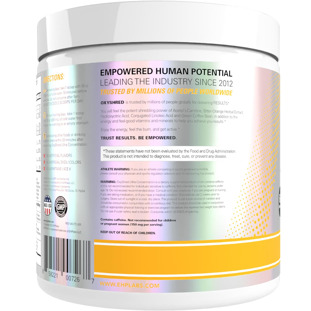 EHP Labs OxyShred fitness routine scene with a focused athlete.
