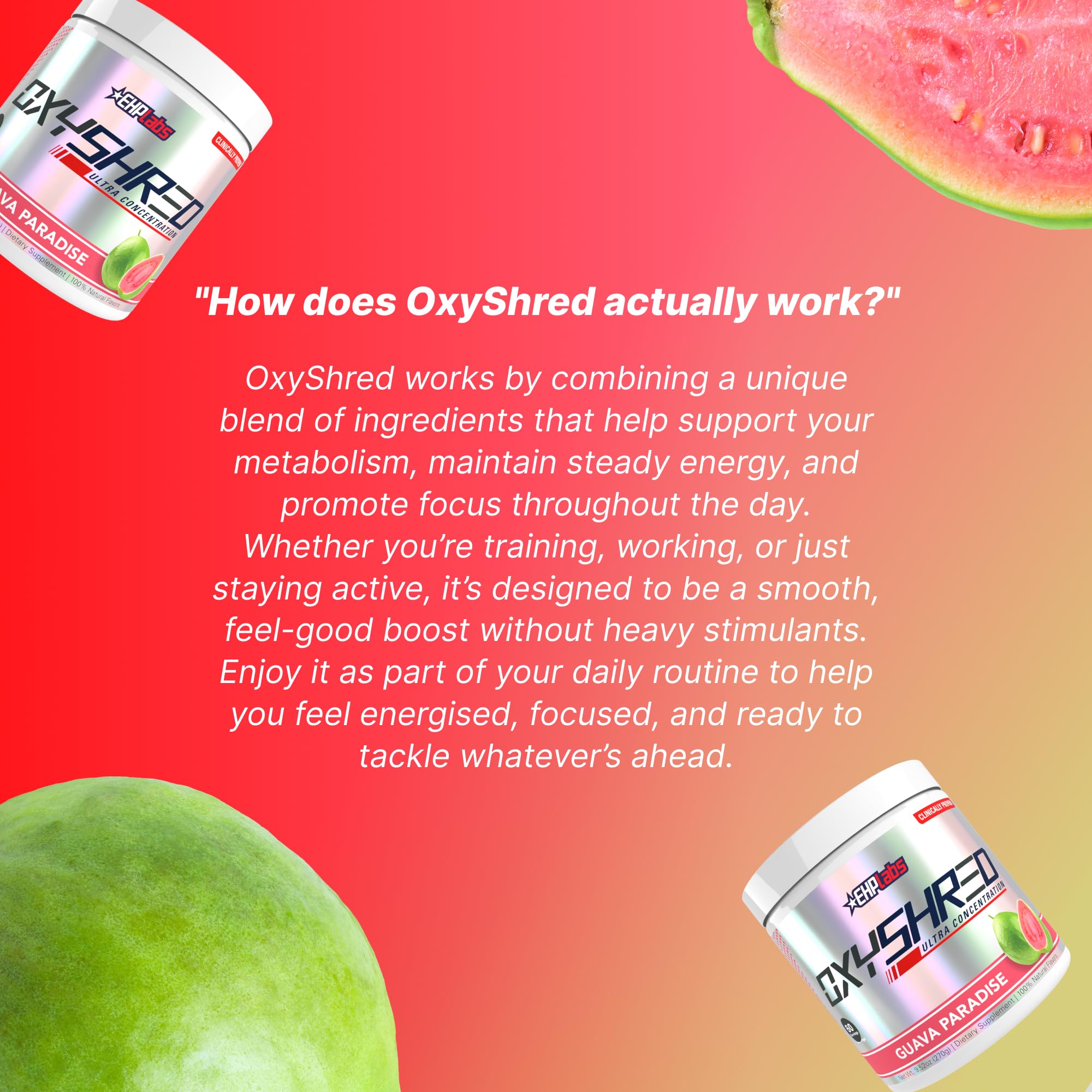 EHP Labs OxyShred Immunity Booster label highlights prebiotic complex
