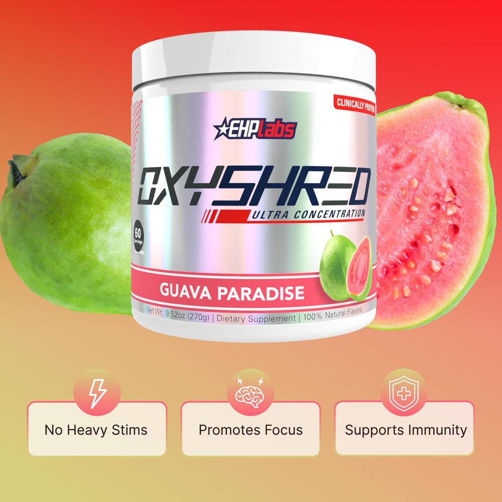 EHP Labs OxyShred L-Glutamine closeup suggesting recovery support