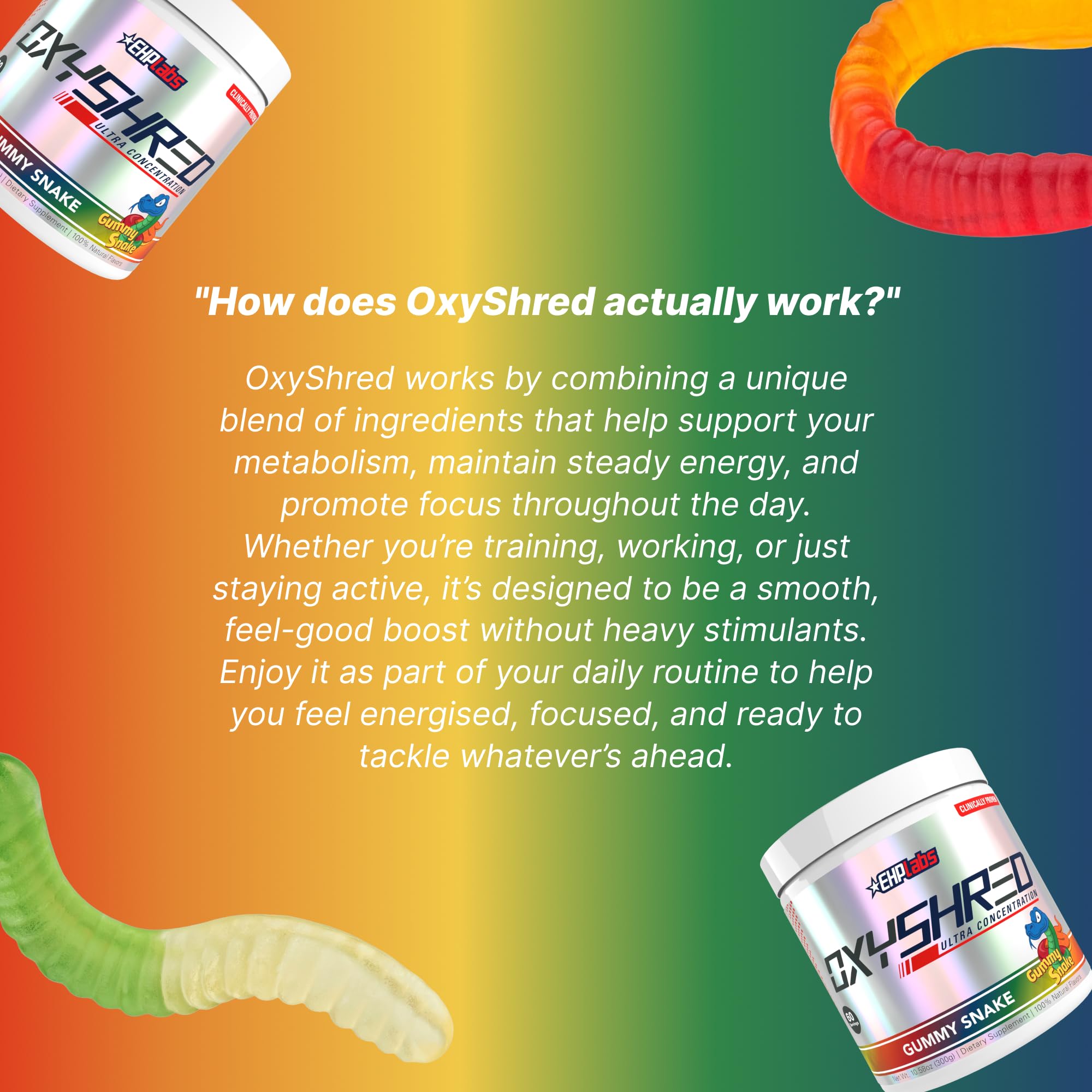EHP Labs OxyShred L-glutamine focus highlights post-workout recovery potential.