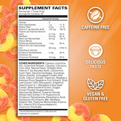 EHP Labs OxyShred Peach label detail shows non-stimulant formula.