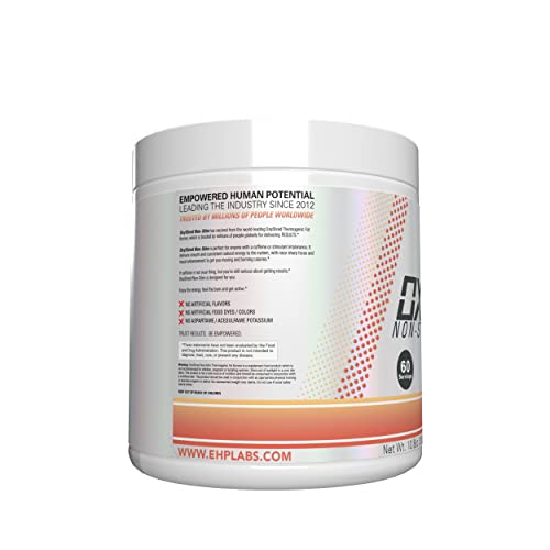 EHP Labs OxyShred Peach powder scoop ready to mix for training.