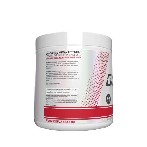 OxyShred tub side panel highlights L Glutamine and Acetyl L Carnitine.