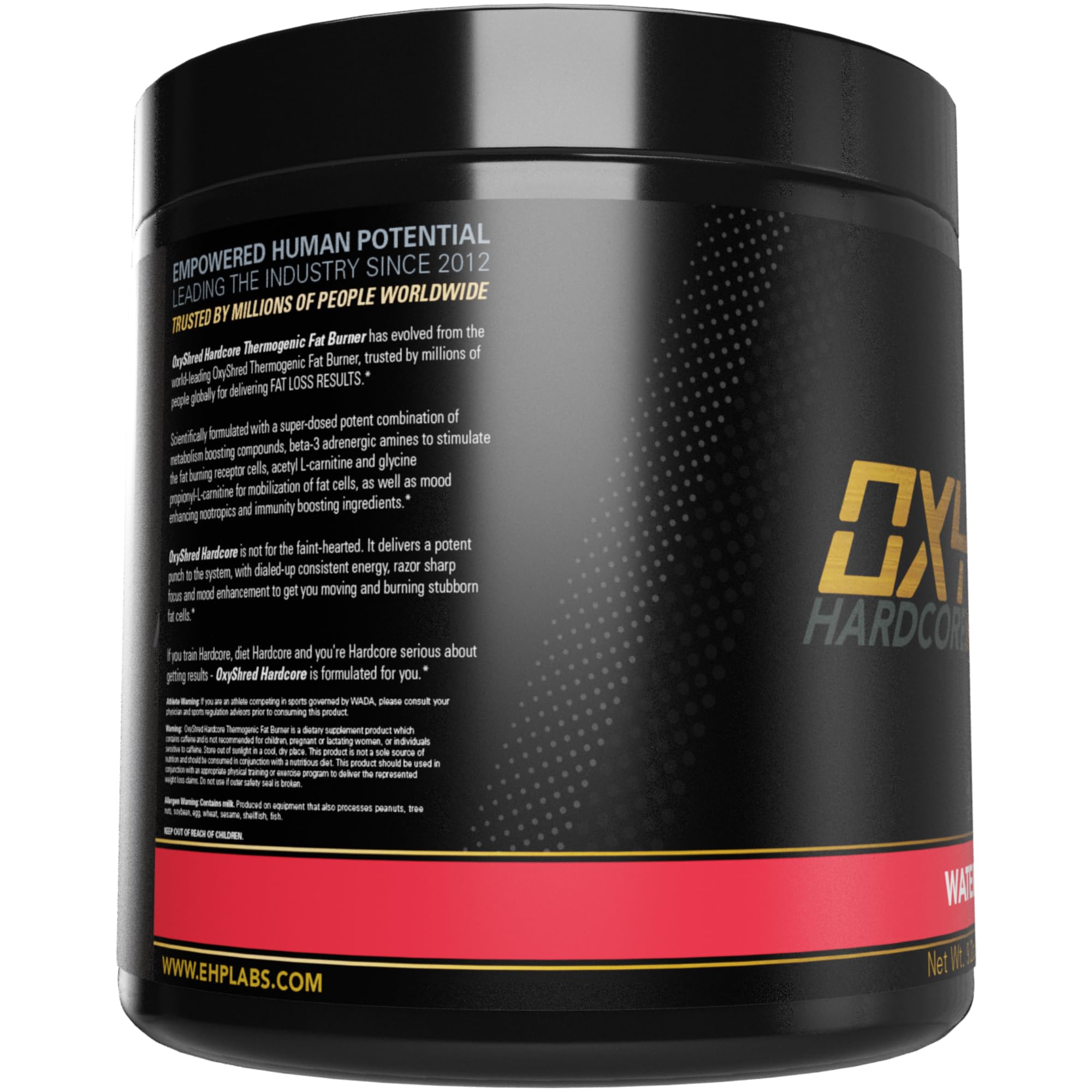 Shaker bottle with mixed OxyShred Hardcore ready to drink.