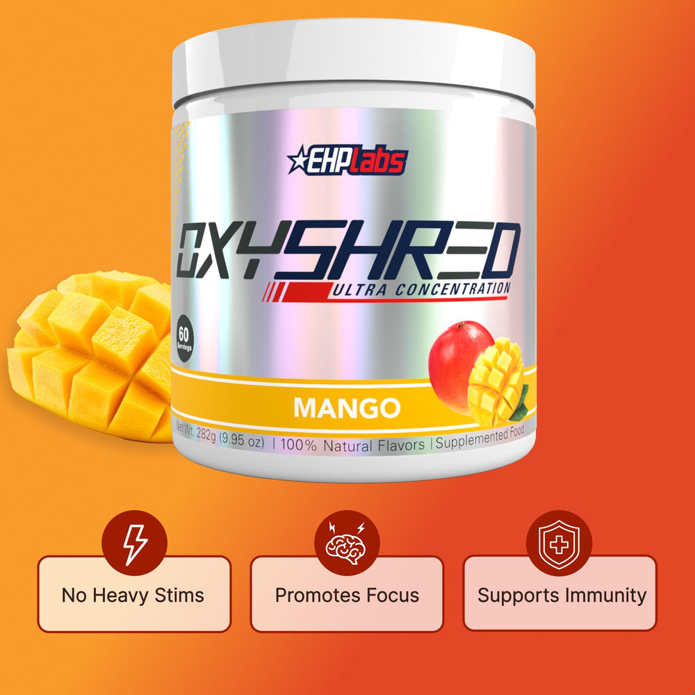 EHP Labs OxyShred shaker bottle ready for an on the go pre workout ritual.