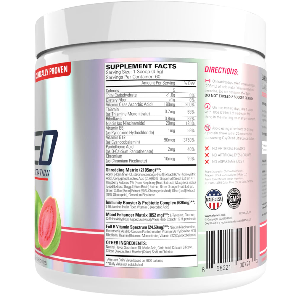 EHP Labs OxyShred shaker with powder ready to mix