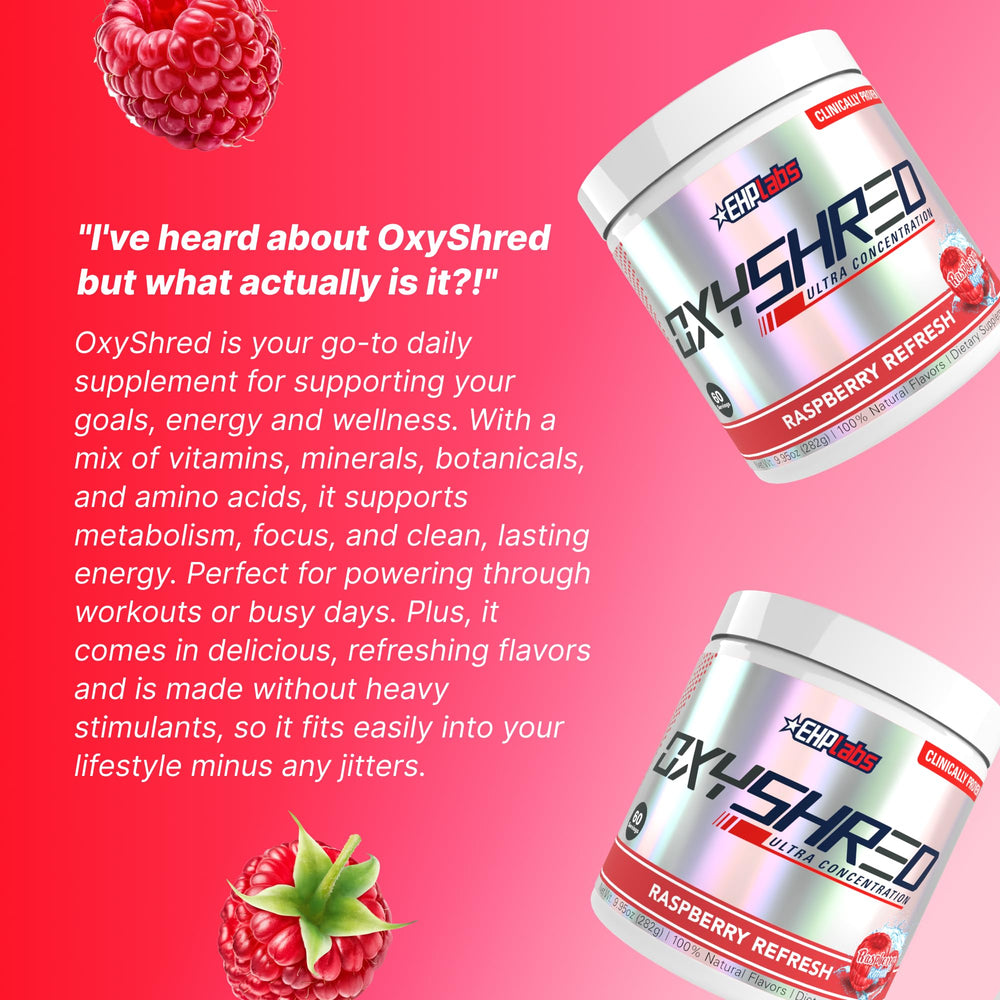 OxyShred bottle captured during a workout, highlighting energy and focus.
