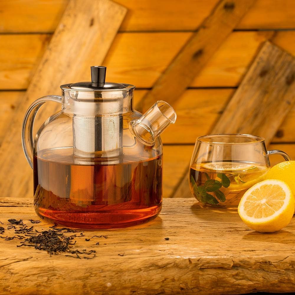 Ehugos 6-cup capacity teapot ideal for sharing.