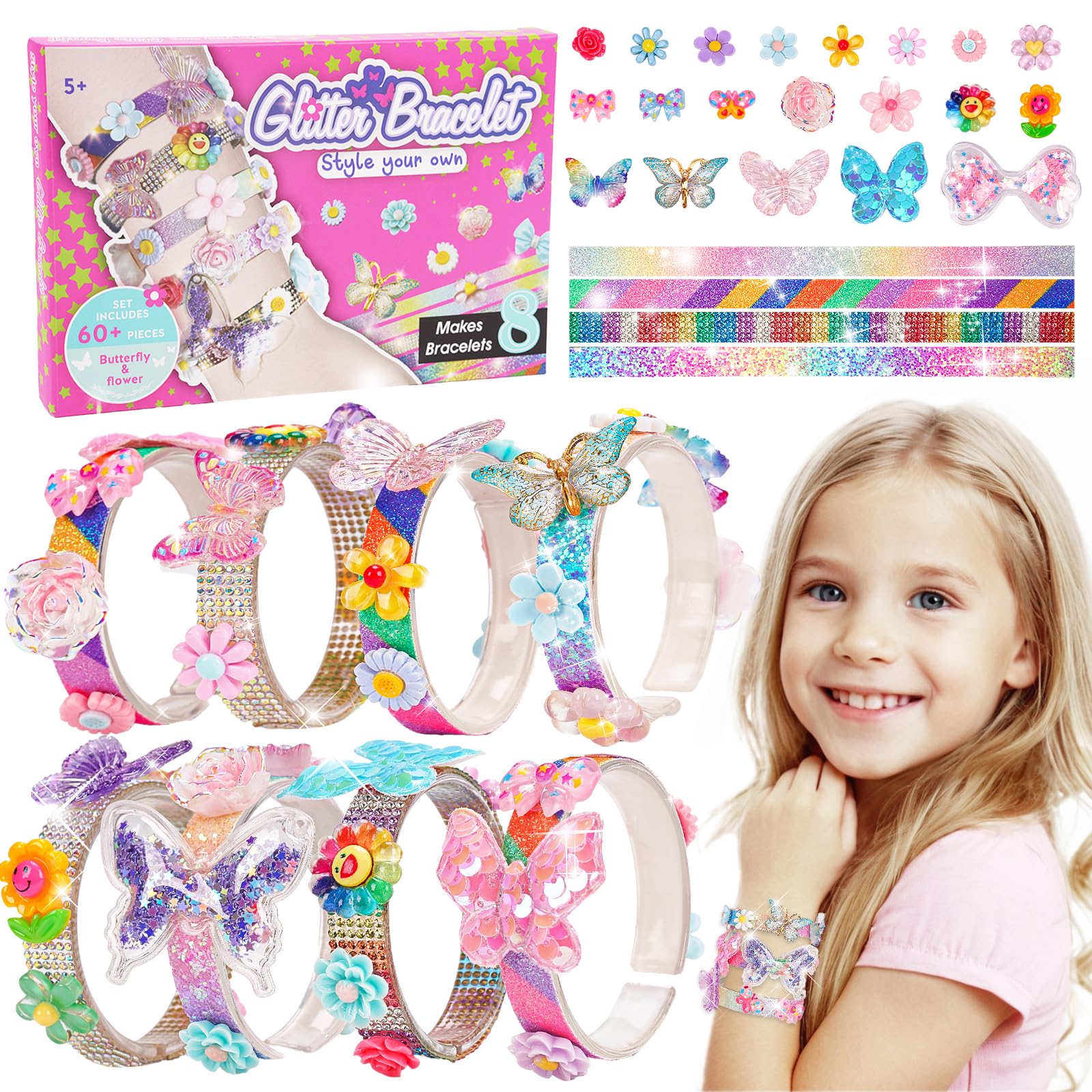 Eichhoo friendship bracelet kit with eight bracelets inspires creative play and color matching.