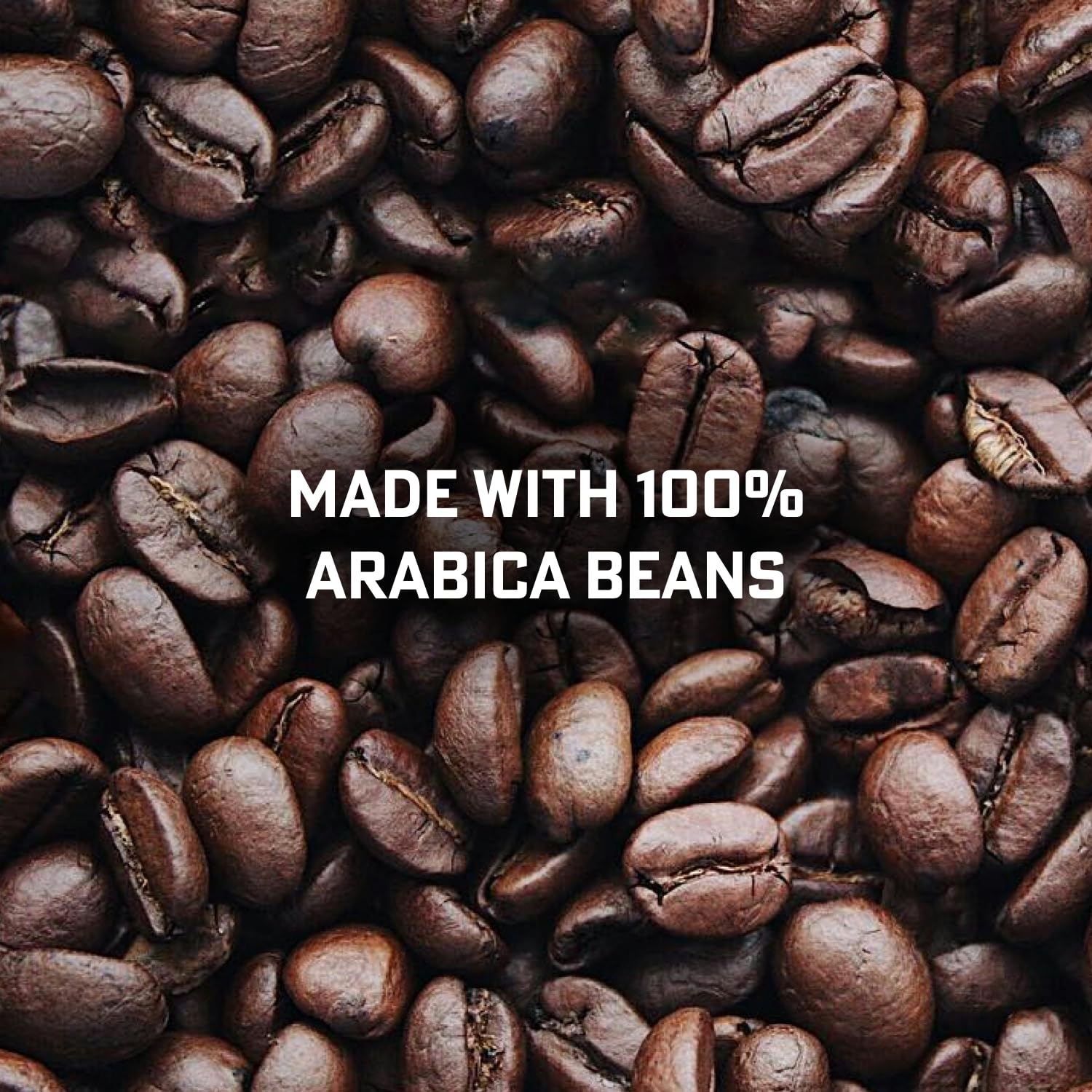 Eight O'Clock Original Arabica beans close-up, showing premium quality.
