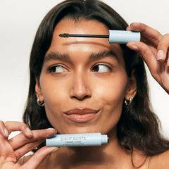 Eight Saints Frame Game brow serum brush application demonstrates easy daily routine for fuller brows