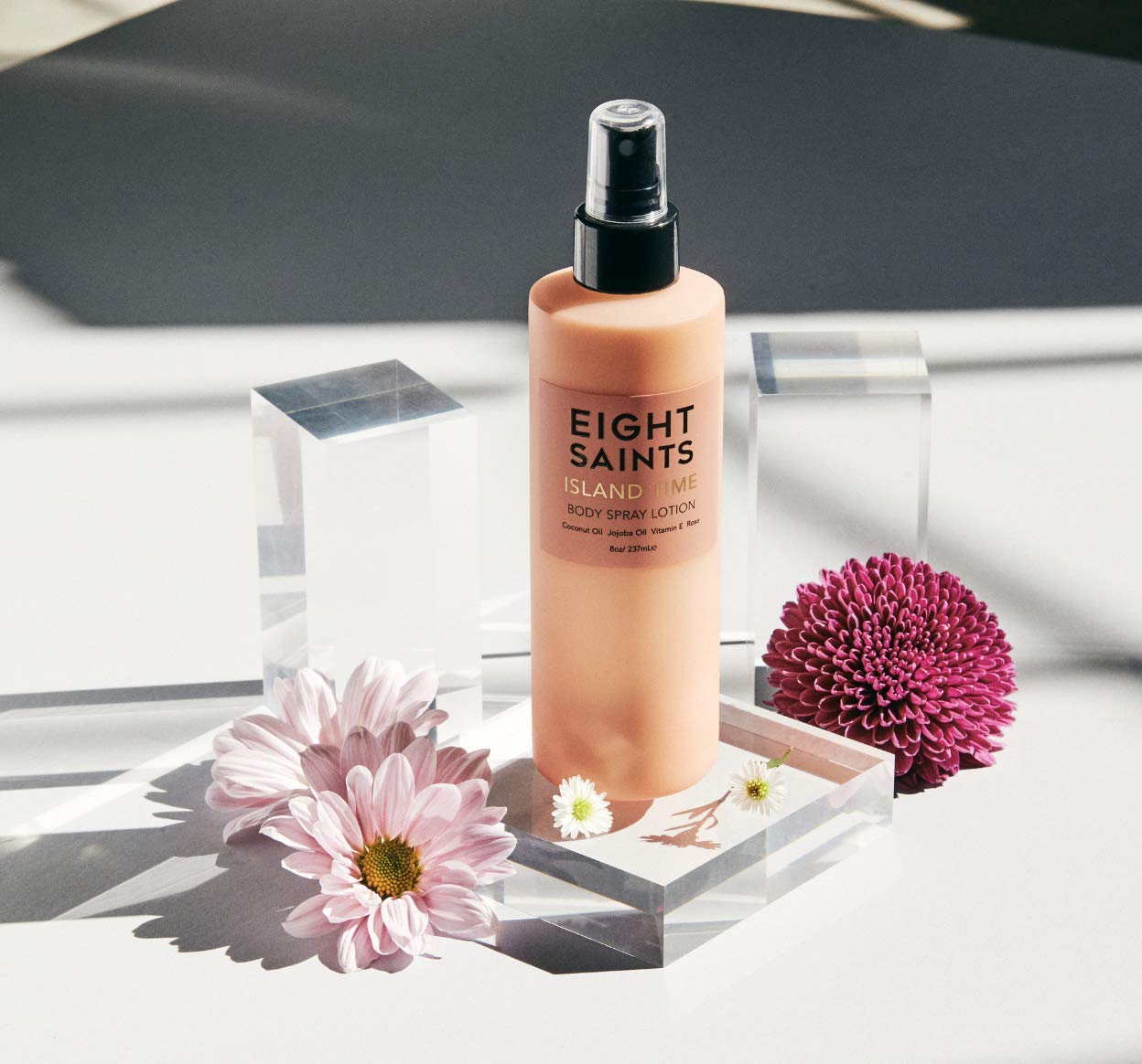 Eight Saints Island Time application gesture highlights smooth massaging into skin