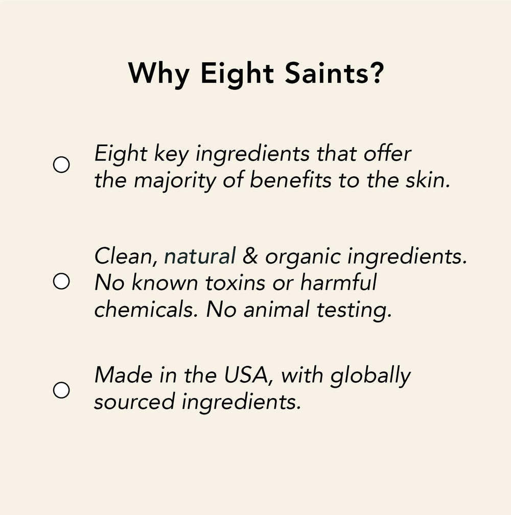 Eight Saints Island Time ingredients coconut-oil emphasizes nourishing moisture
