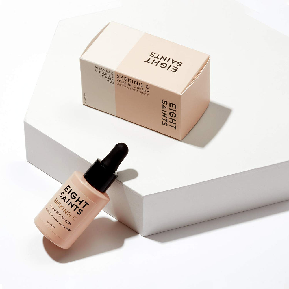 Eight Saints Vitamin C Serum dropper pour enables easy, precise application for radiant-looking skin.