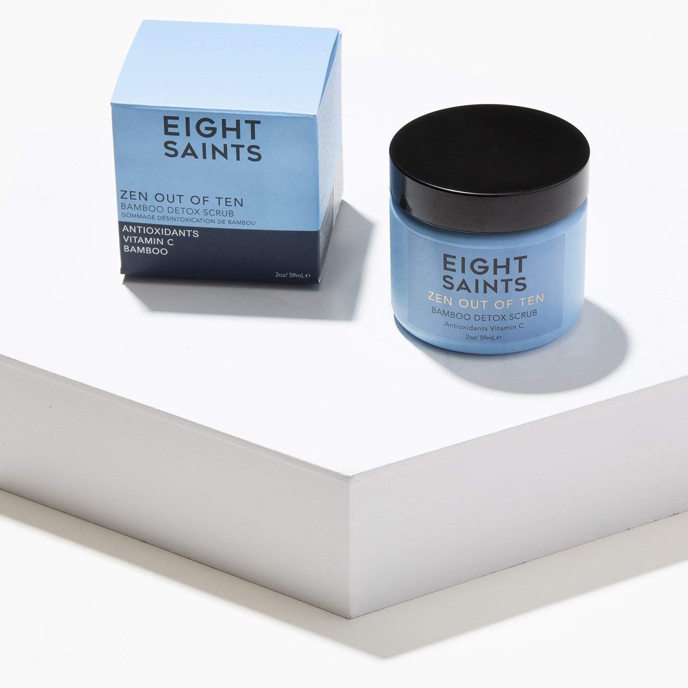Eight Saints Zen Out jar closeup on fragrance-free, cruelty-free formula
