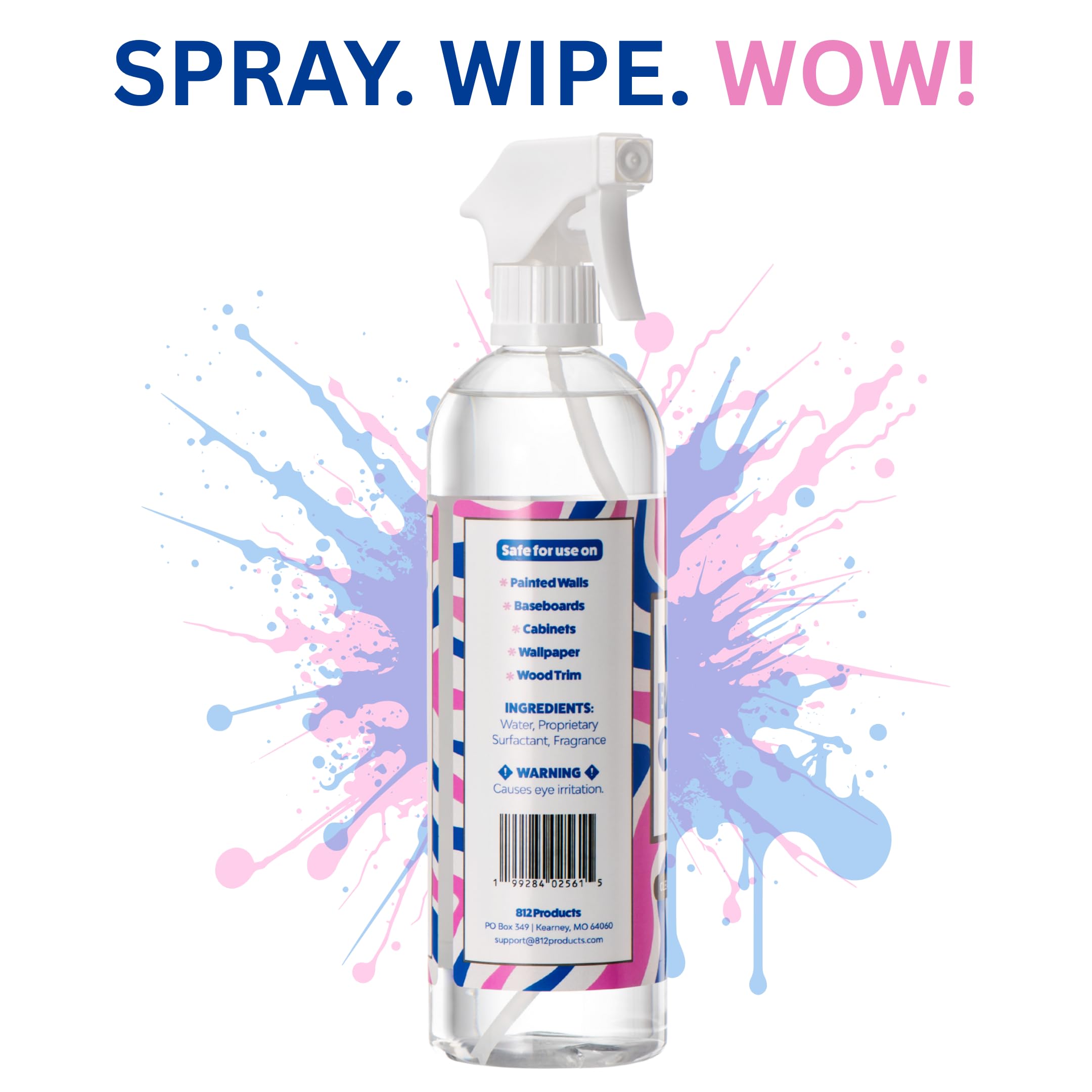 Eight Twelve 812 wall cleaner safe for kids and pets around clean surfaces.