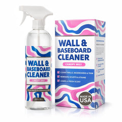 Eight Twelve 812 wall cleaner spray bottle in action for quick wall cleanup.