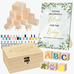 EIGTWEN baby shower sign on wood boosts table decor and playful anticipation